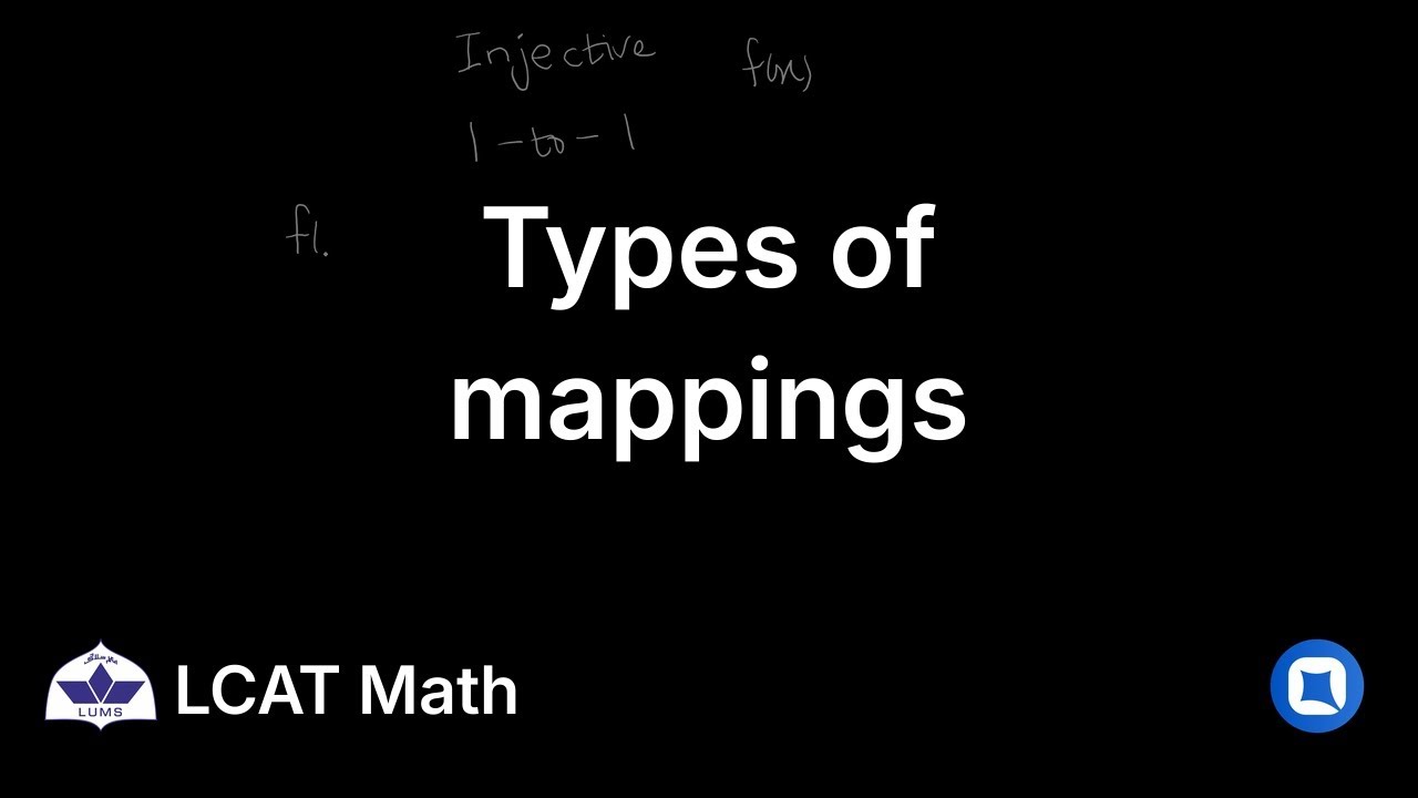 LUMS LCAT Math | 9.4 Types of Mappings | Qallam
