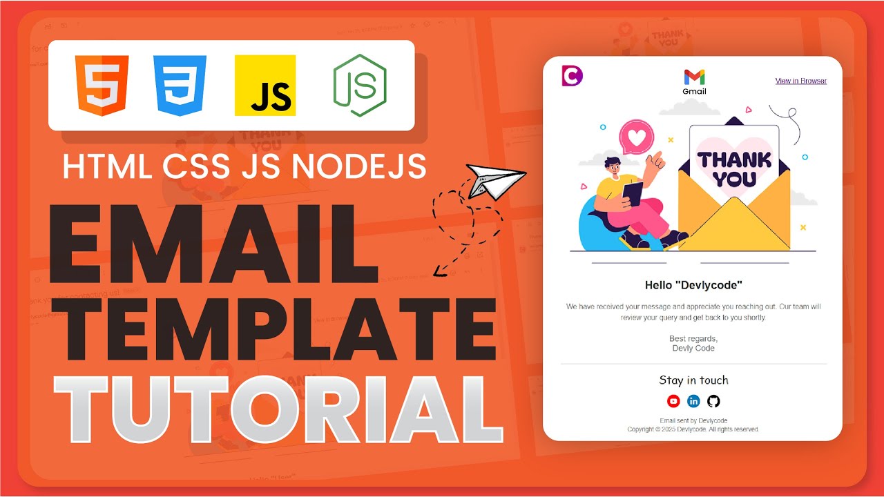 Create an HTML Email Template with HTML & CSS