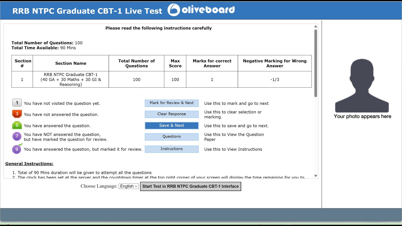 OLIVEBOARD NTPC Graduate CBT-1 Live Test || My score ||✅#rrbntpc  #ntpcmaths #ntpcexamdate #ntpc2026