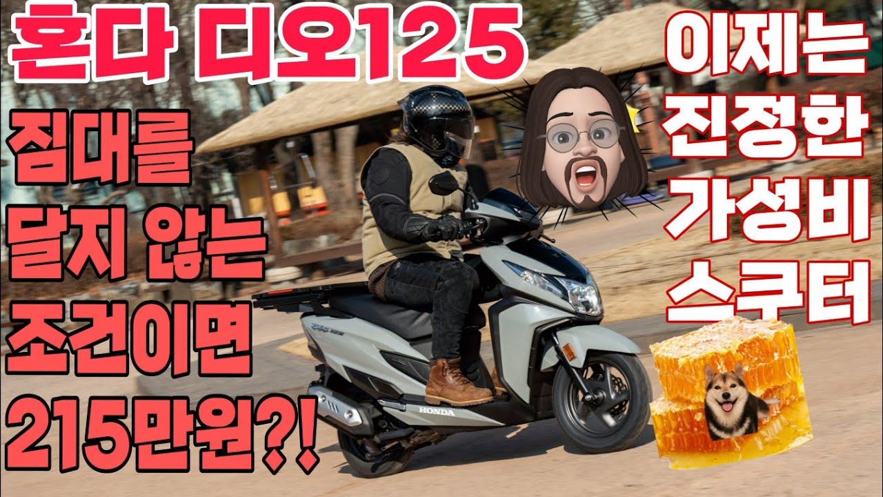 혼다의 디오125 (DIO 125), 짐대를 안달면 215만원!