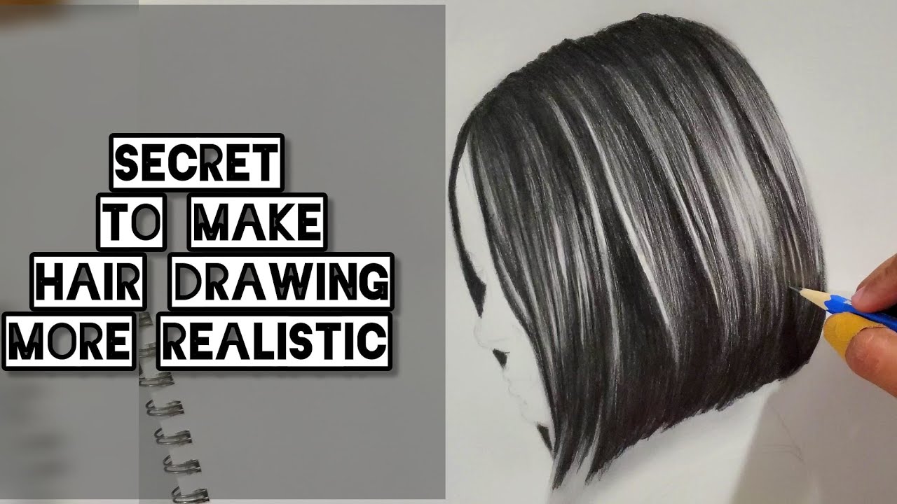 Draw Realistic Hair Like a Pro | Step-by-Step Tutorial with Shading Techniques & Materials Guide