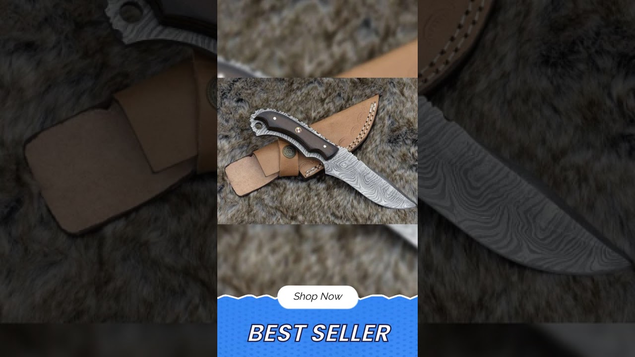 Alchemy Damascus Skinning Knife with Micarta Handle