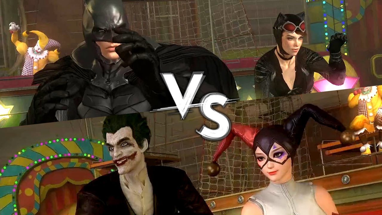 Batman & Catwoman vs. Joker & Harley Quinn ★ Dead Or Alive 5 CPU vs. CPU 【DOA5 DC Mods】