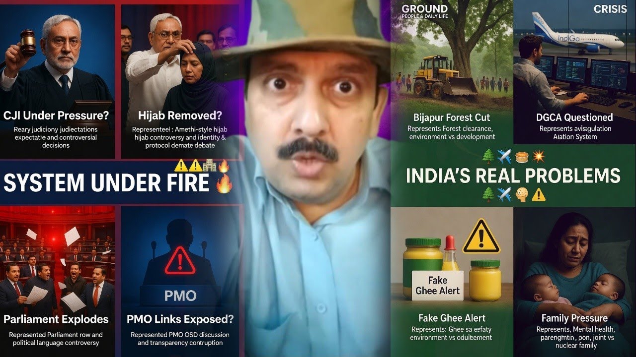 Nitish kumar Hijab Case, Parliament Row, PMO OSD, Corruption, Bijapur Forest, DGCA IndiGo, Fake Ghee