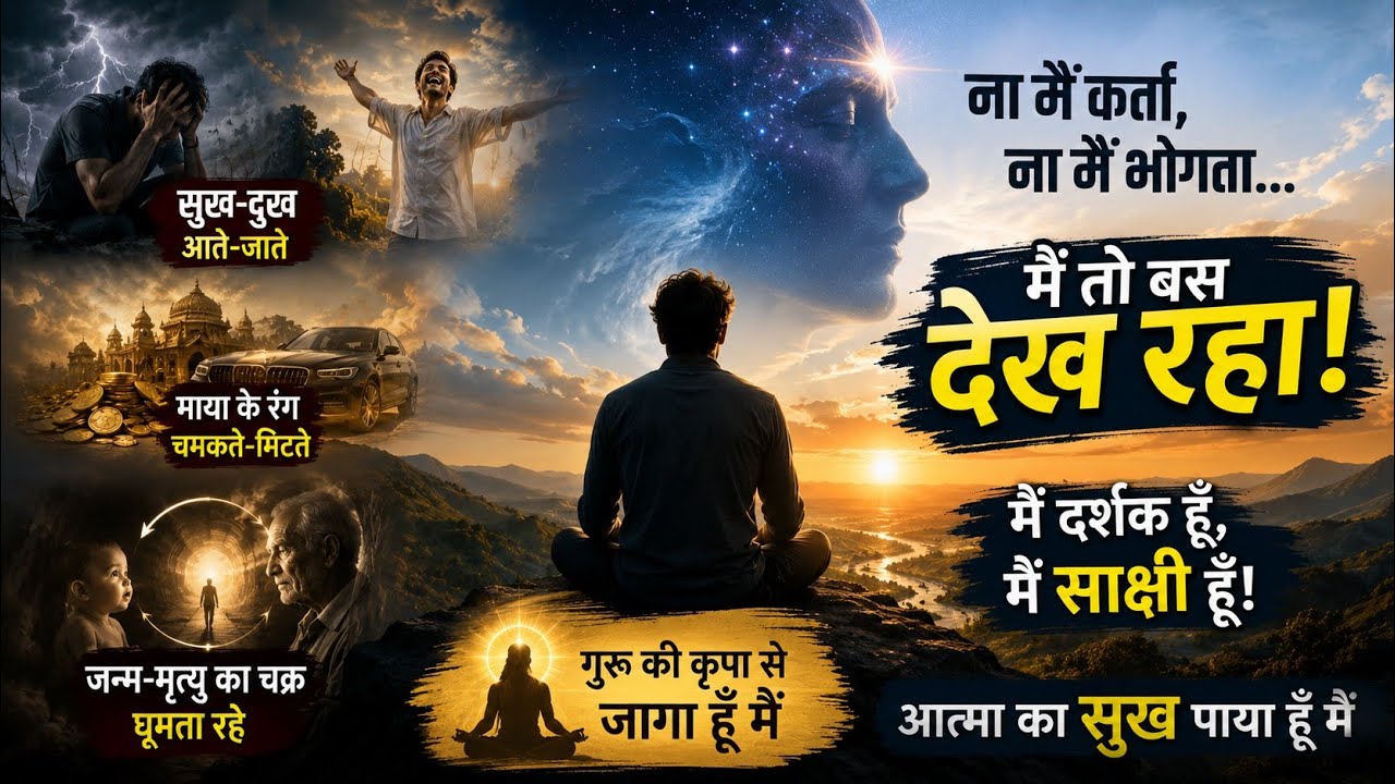 ना मैं कर्ता ना मैं भोगता | मैं साक्षी हूँ | SAKSHI BHAAV Spiritual Song #advaitavedanta #bhaktigeet