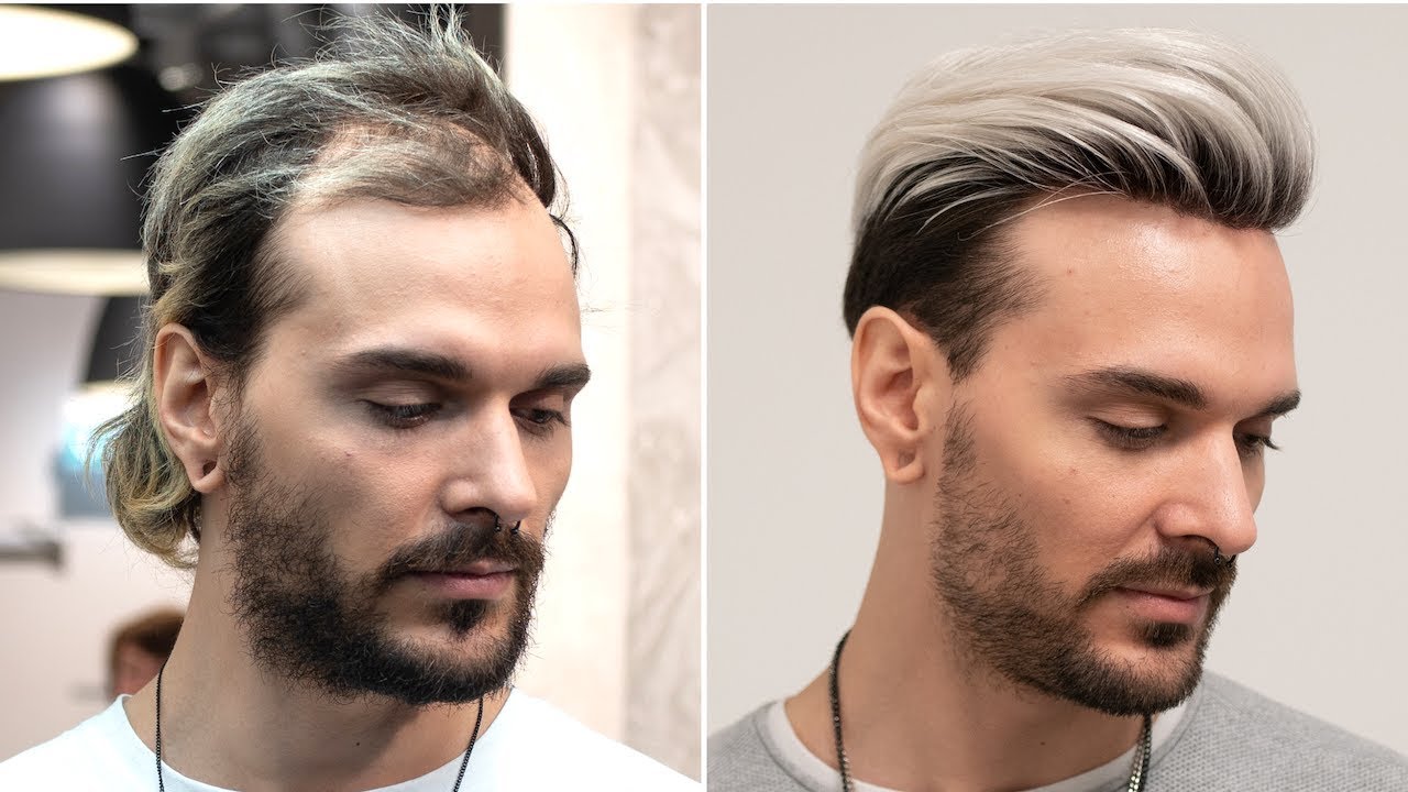 Silver Platinum Hairstyle for Men | Transformation mit Haarsystem | Hairsystems Heydecke