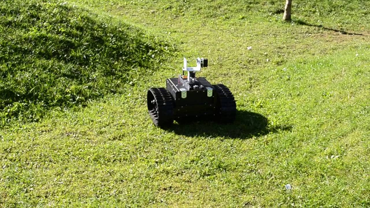 RC tracked robot with pan/tilt and onboard FPV camera