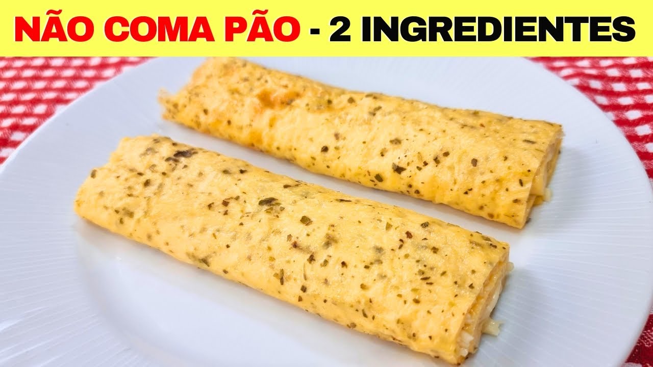 ZERO CARBOIDRATOS! Substitua o Pão com 2 INGREDIENTES, SEM FARINHA, + PROTEÍNAS, Fácil e Rápido