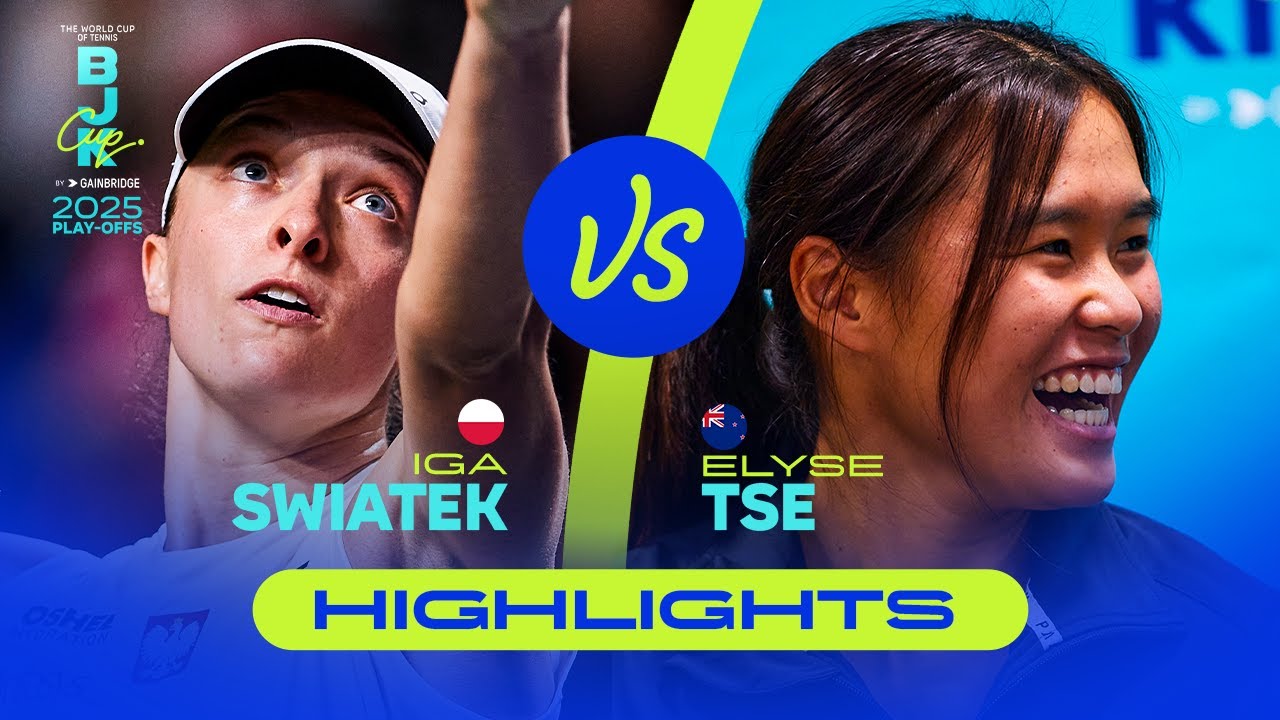 Iga Swiatek (POL) vs  Elyse Tse (NZL) | 2025 Billie Jean King Cup Play-offs | Highlights