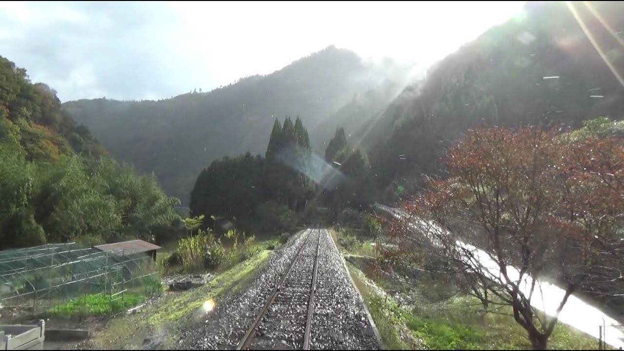 天気雨の中を快走!錦川鉄道錦川清流線全区間前面展望　錦町→岩国