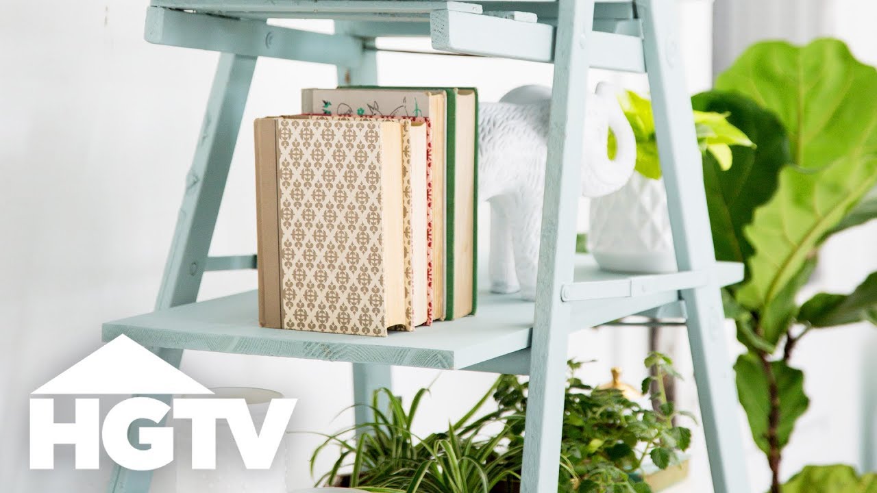Turn an Old Ladder Into a Stylish Shelf | HGTV Happy | HGTV