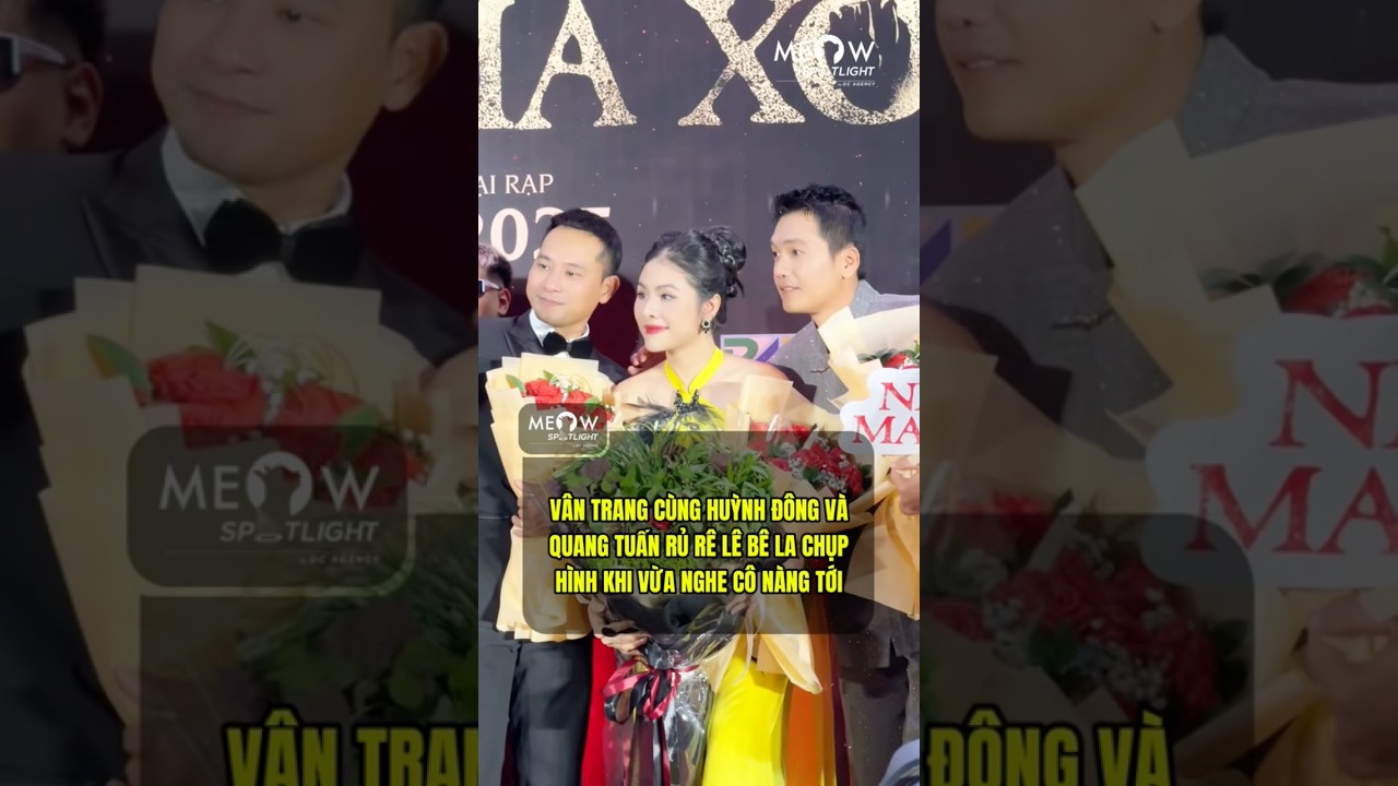 V&acirc;n Trang, Huỳnh Đ&ocirc;ng, Quang Tuấn vội rủ L&ecirc; B&ecirc; La v&agrave;o chụp h&igrave;nh c&ugrave;ng khi thấy c&ocirc; n&agrave;ng vừa đến