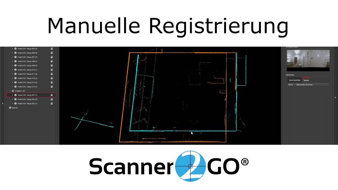 Manuelle Registrierung von einzelnen Scan Positionen in Leica Cyclone Register 360 Plus - Scanner2GO