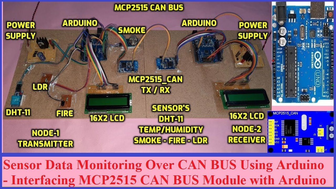 Мониторинг данных с датчиков по шине CAN с помощью Arduino | Подключение модуля MCP2515 CAN BUS к...