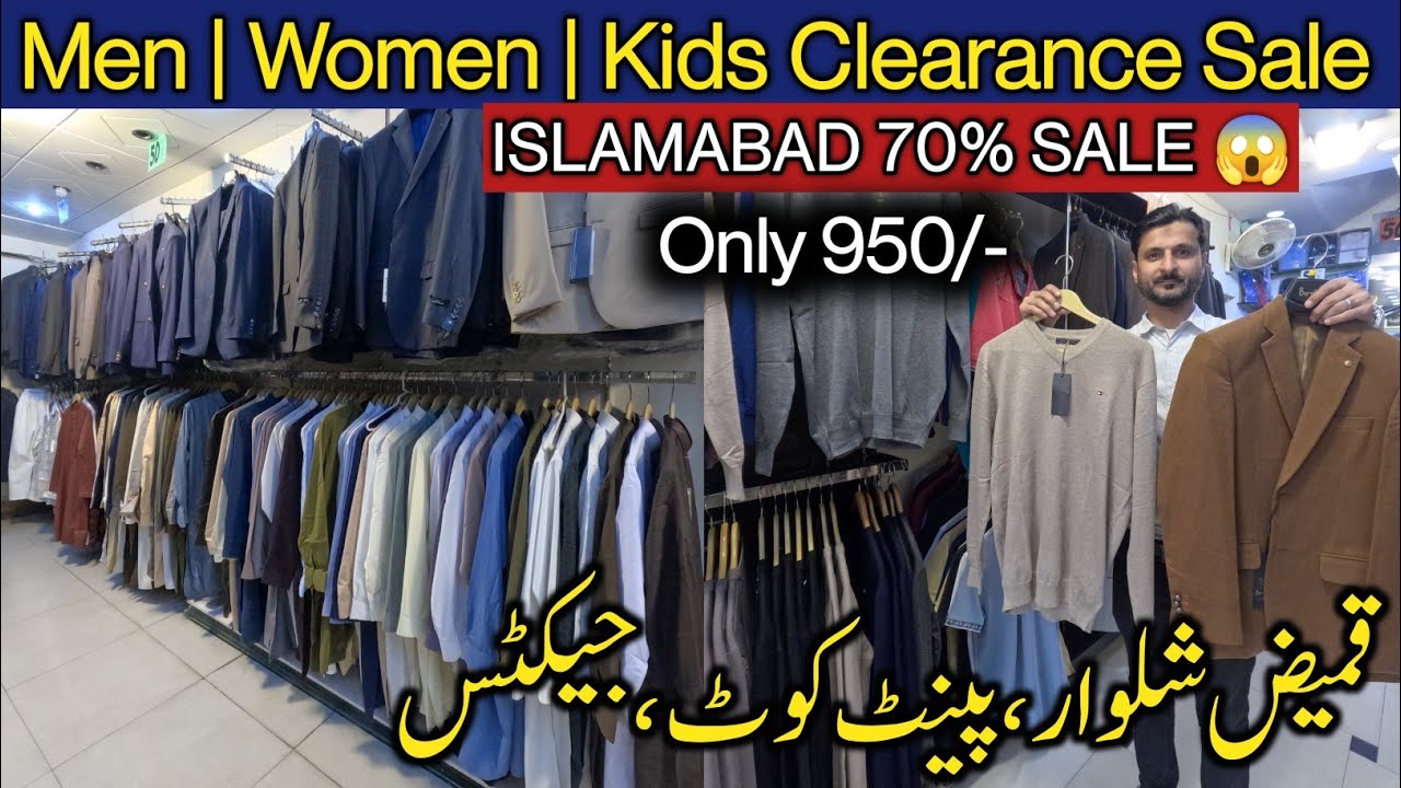 Flat 70% Clearance Sale in Islamabad 🔥 Men, Women & Kids Collection