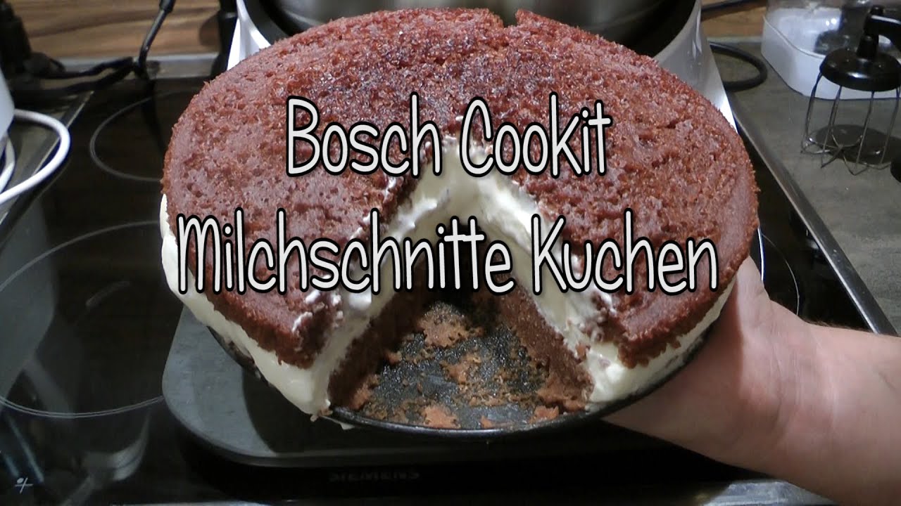 Milchschnitte Kuchen ohne Backofen komplett im Bosch Cookit - Creme - Sahne Mascarpone Creme