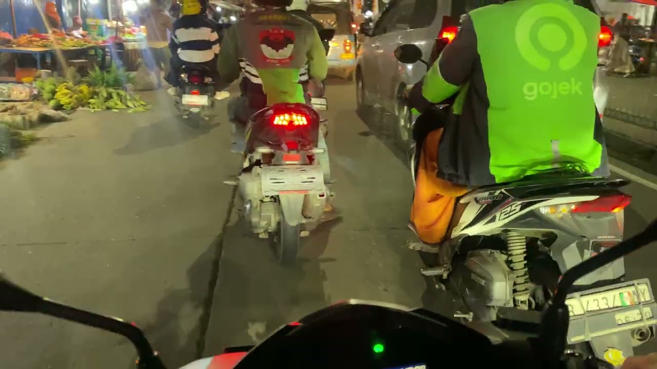 Vlog motoran suasana malam Jakarta timur pasar rebo kramat jati dan cililitan dan sekitarnya