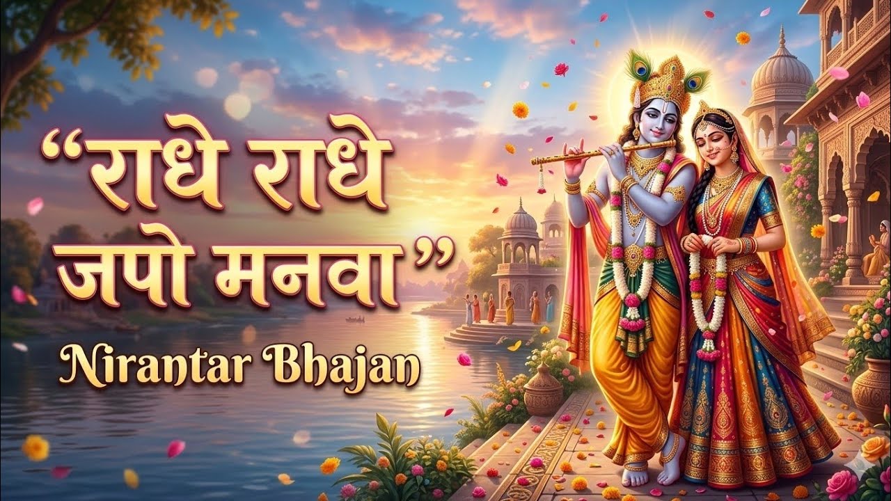 राधे राधे जपो मनवा 🌸 | Radha Krishna Bhajan | Hare Krishna Mantra | Nirantar Bhajan