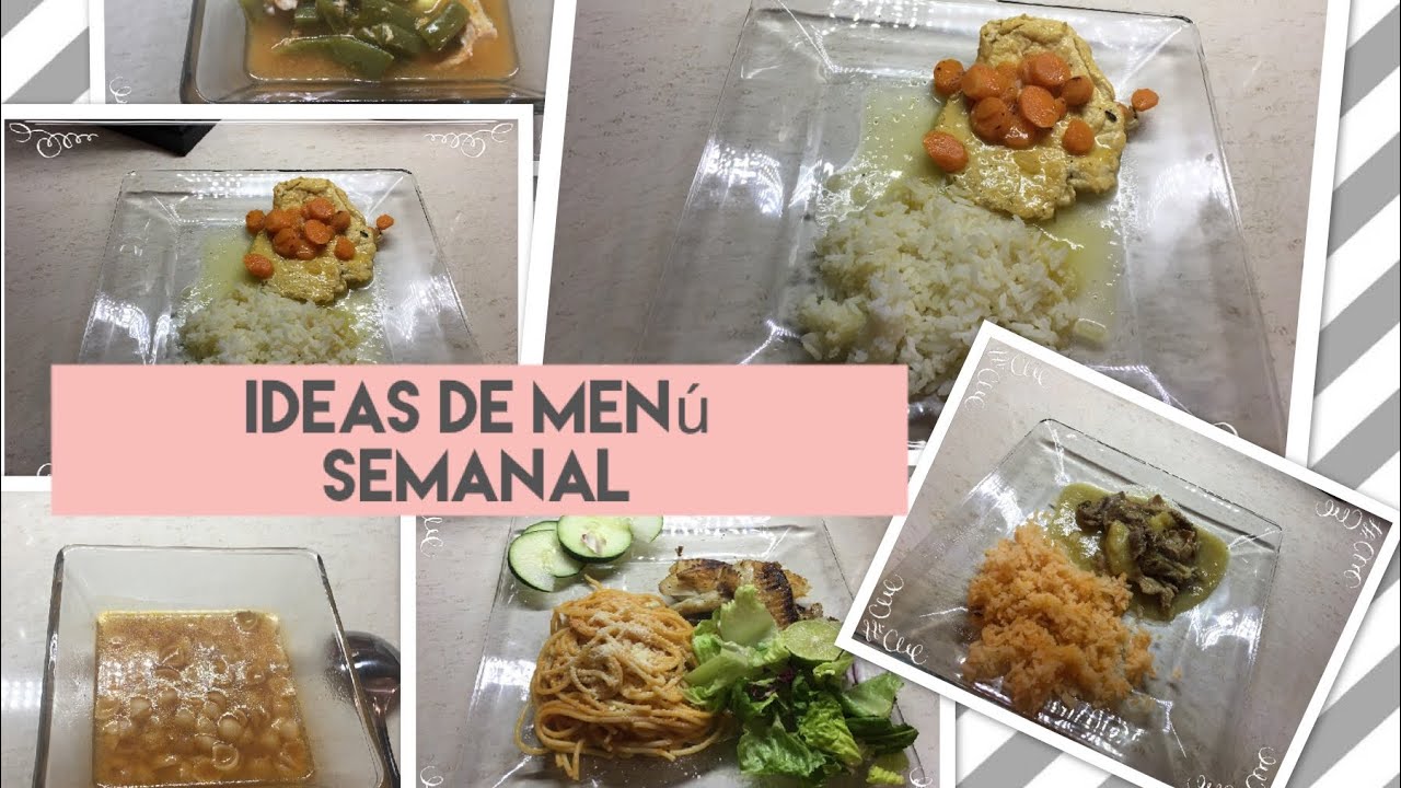 MENÚ SEMANAL/IDEAS ECONÓMICAS Y FÁCILES