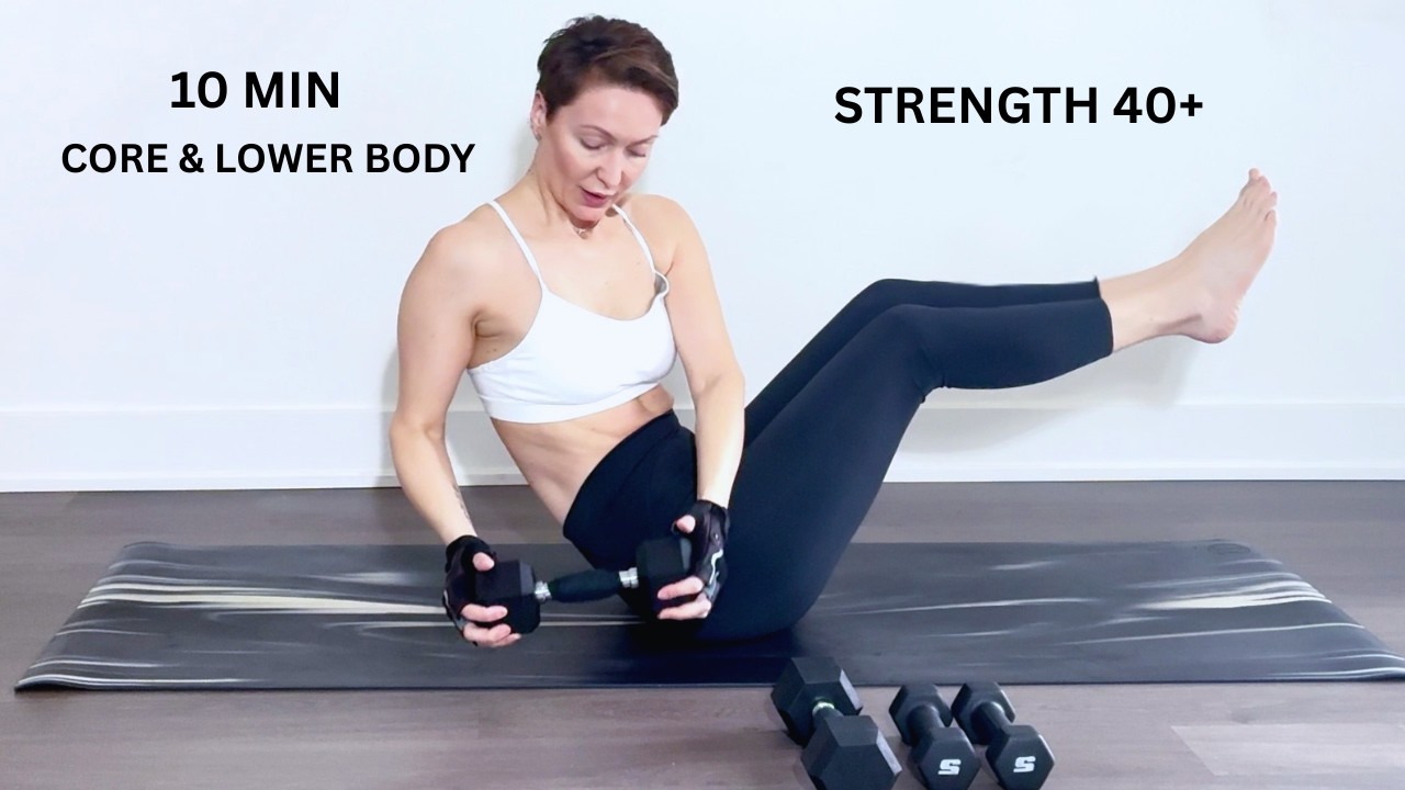 10 MIN CORE AND LOWER BODY STRENGTH TRAINING AT HOME | Women 40+
