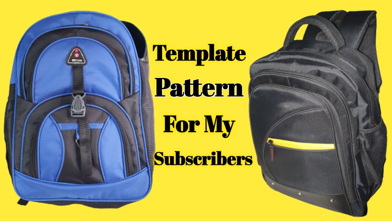 Template For My Subscribers || School Bag Pattern