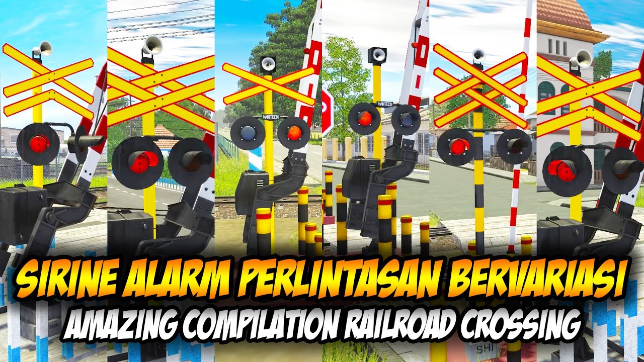 Suara Alarm Sirine Perlintasan Kereta Api : Simfoni Kompilasi Perlintasan Kereta Api