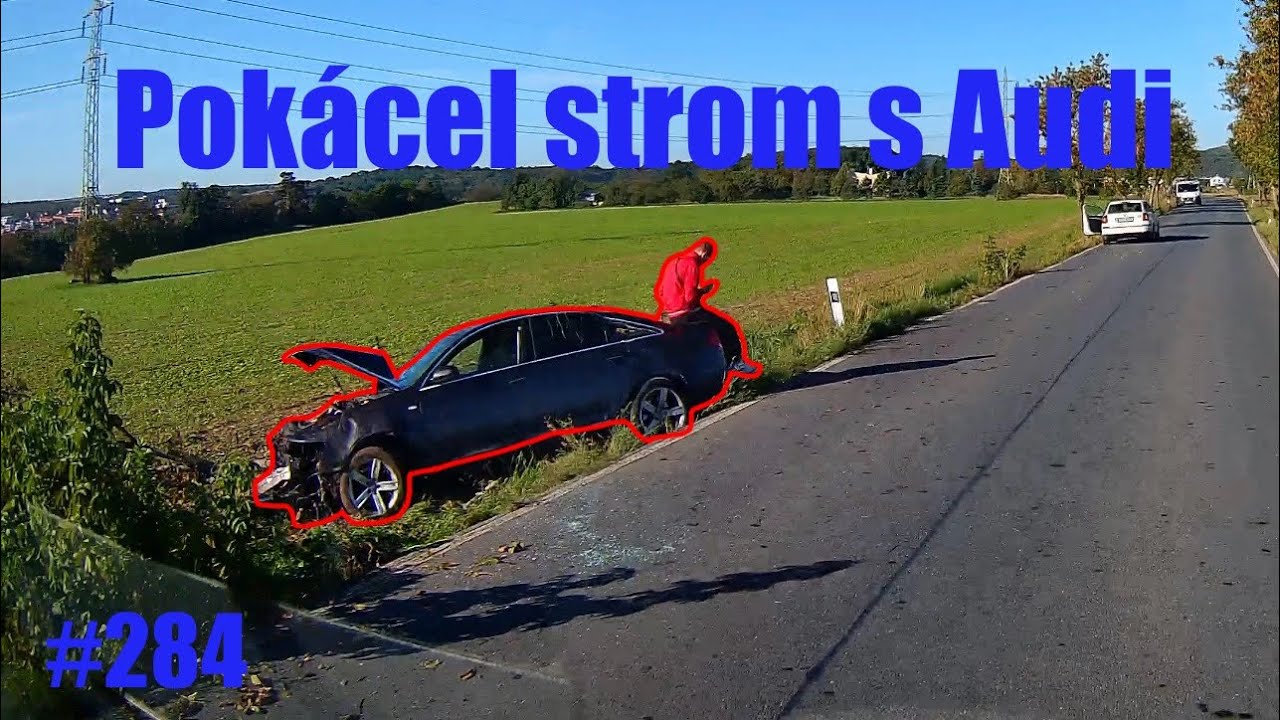 Pokácel strom s Audi, chodec na pražském okruhu, ignoranti na kruháčích, atd. Dashcam kompilace #284