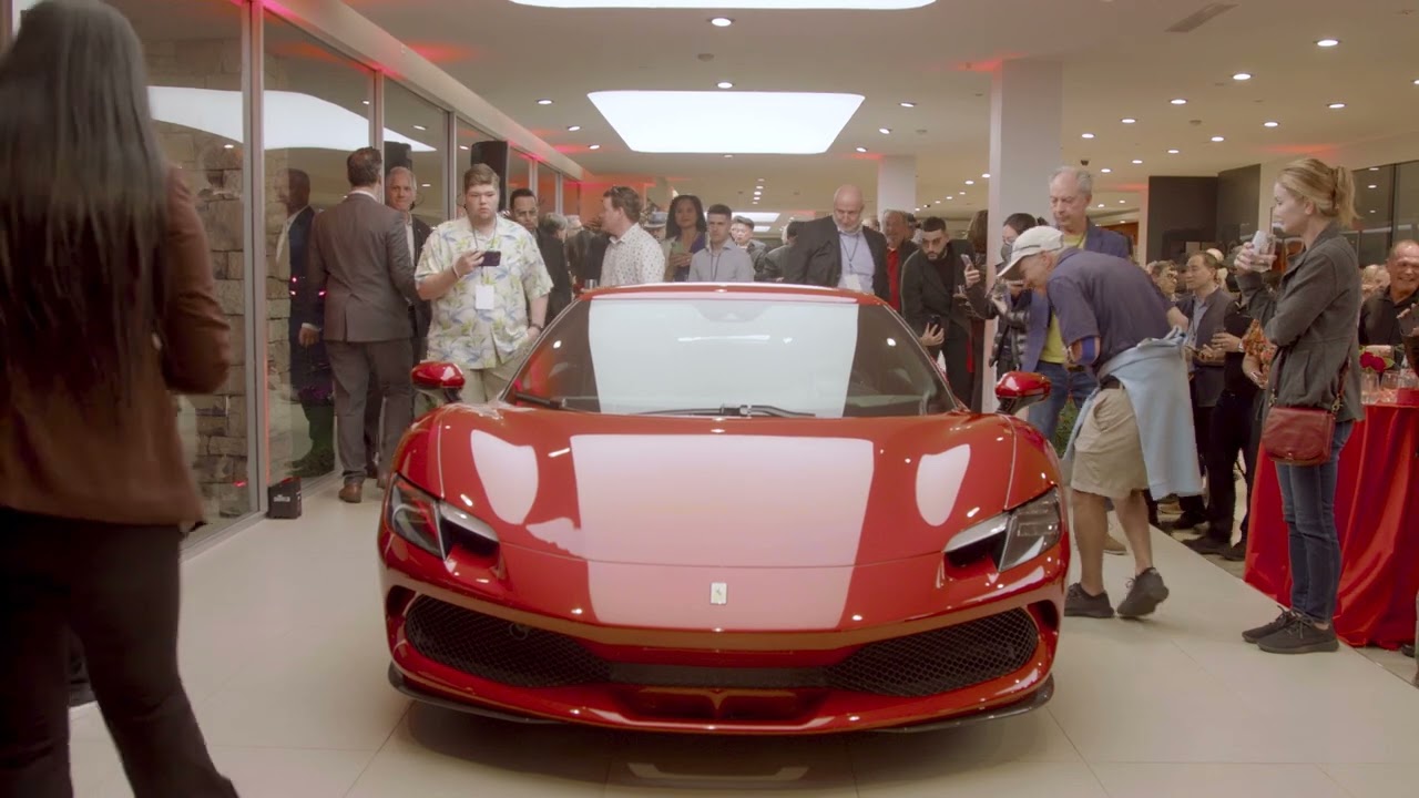 The Ferrari 296GTB reveal event at Ferrari Silicon Valley.