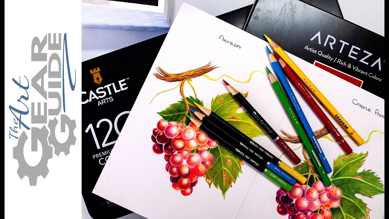 Castle Art Colored Pencils and Arteza Colored Pencils Comparison Artwork