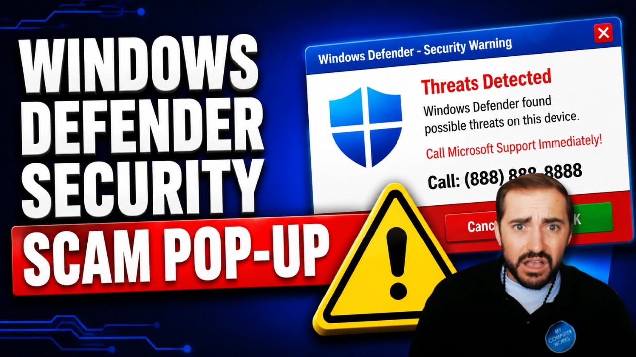 Как убрать поддельное уведомление от Microsoft Defender в 2026 году