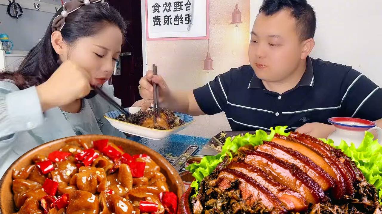 My stingy husband wouldn't let me eat stir-fried dishes, so I ended up eating braised pork instead.