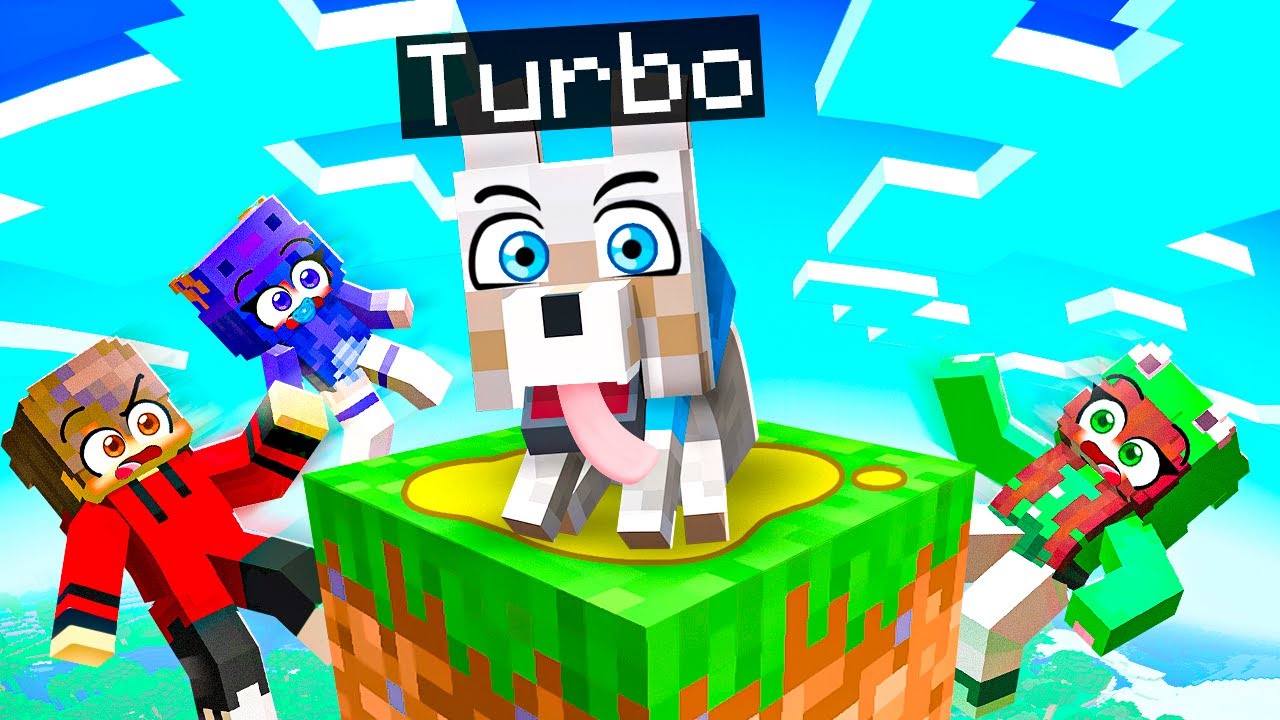 Fingí ser un PERRO BEBÉ en UN SOLO BLOQUE de Minecraft!