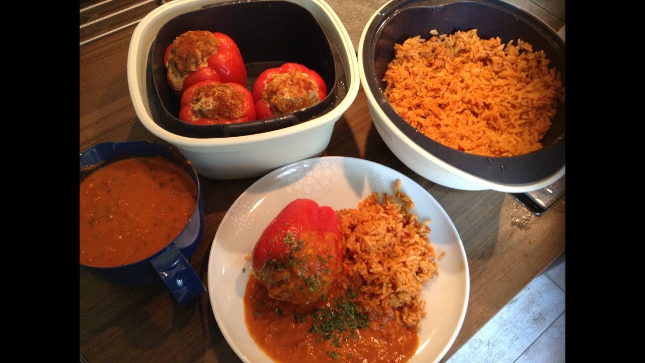 Gefüllte Paprika mit Djuvec-Reis im Monsieur Cuisine Connect - All in one