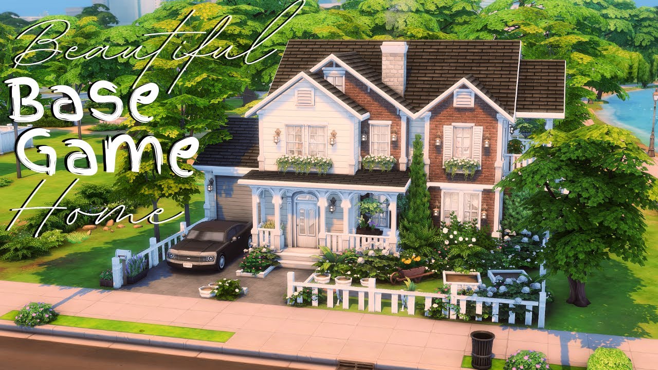 Beautiful Base Game Home 🌳// The Sims 4: Speed Build // No CC