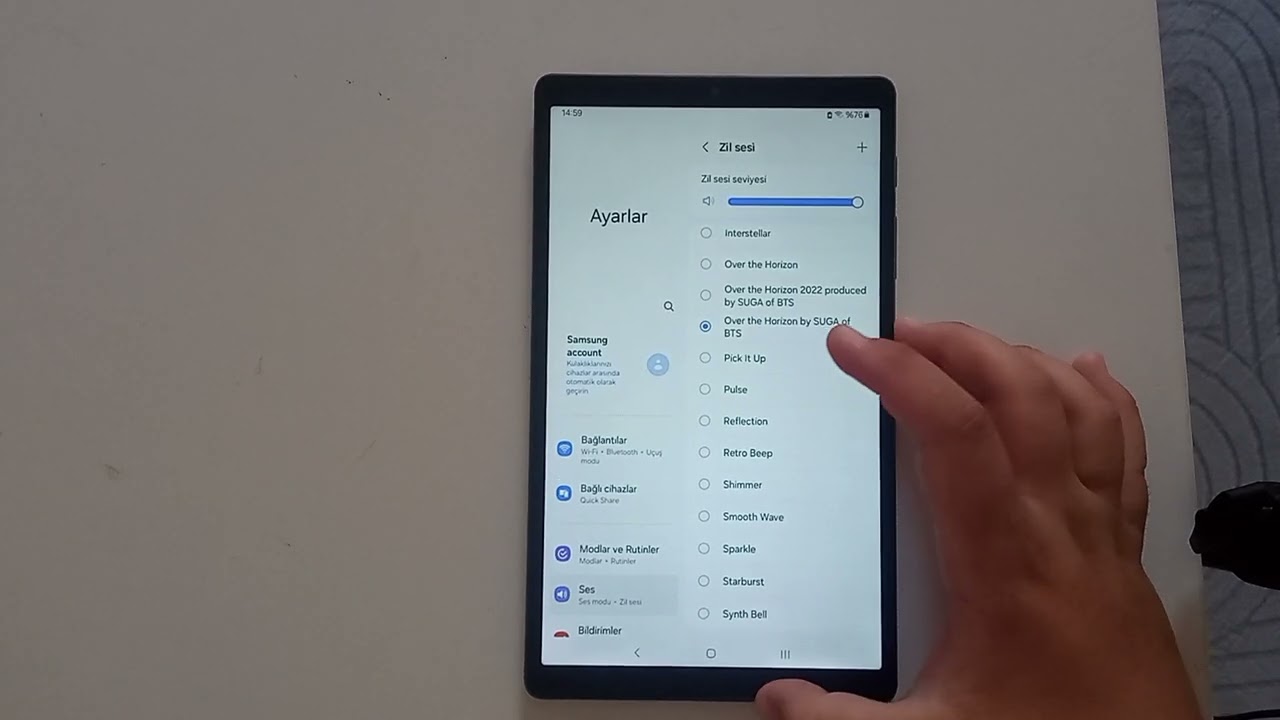 Samsung Galaxy Tab A7 Lite Zil Sesi