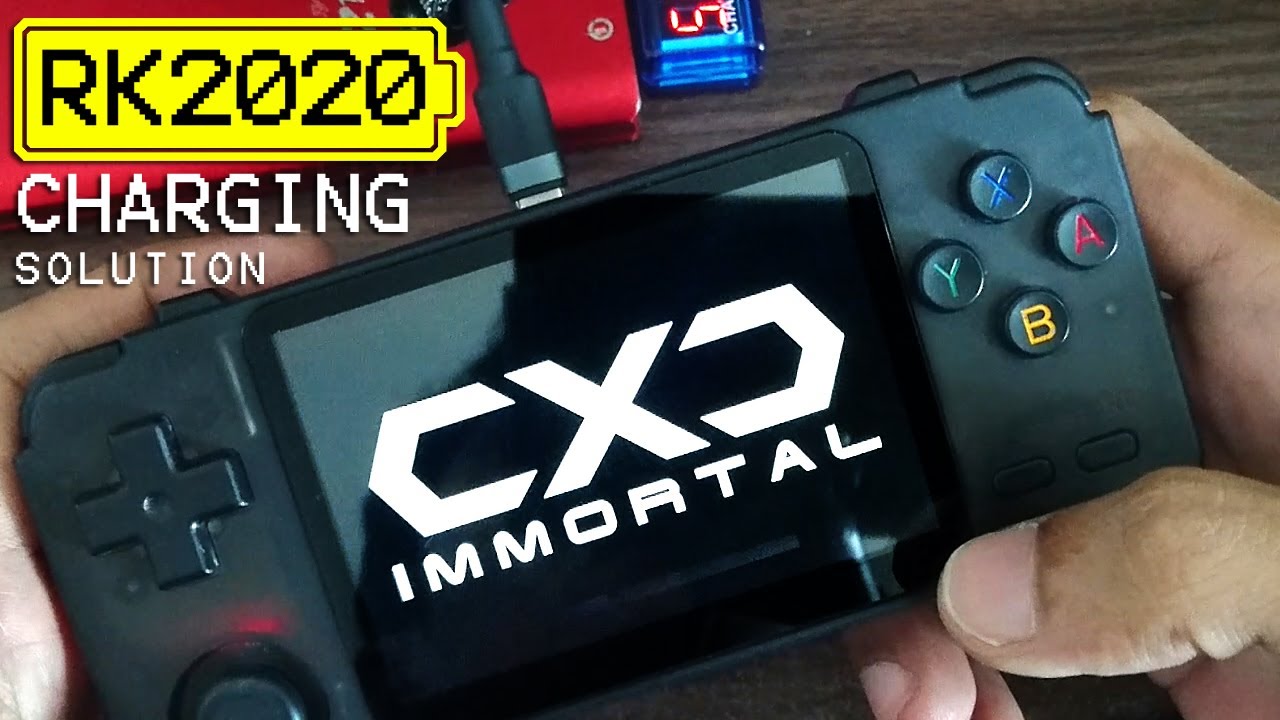 rk2020 retro handheld charging battery solution use tp4056 module TUTORIAL