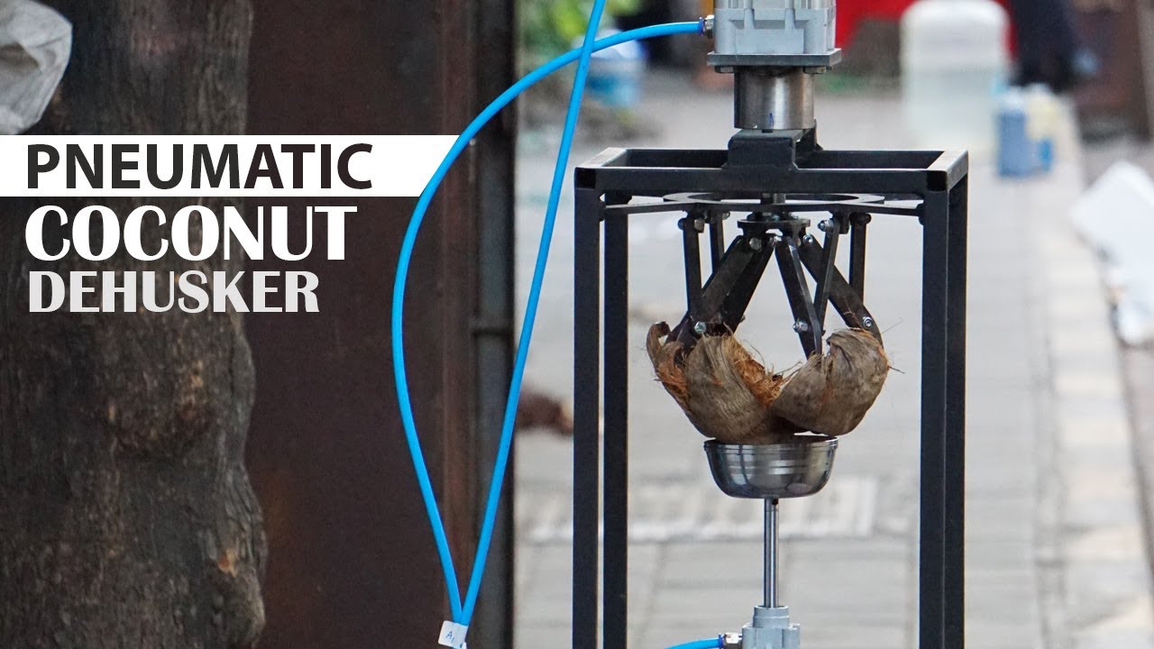 Making Of Pneumatic Coconut Dehusking Machine