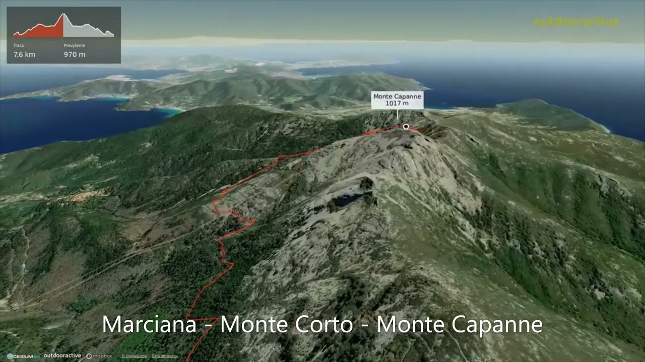 Marciana - Monte Corto - Monte Capanne ∆ hiking trails ∆ 3d-trail.com/italy/