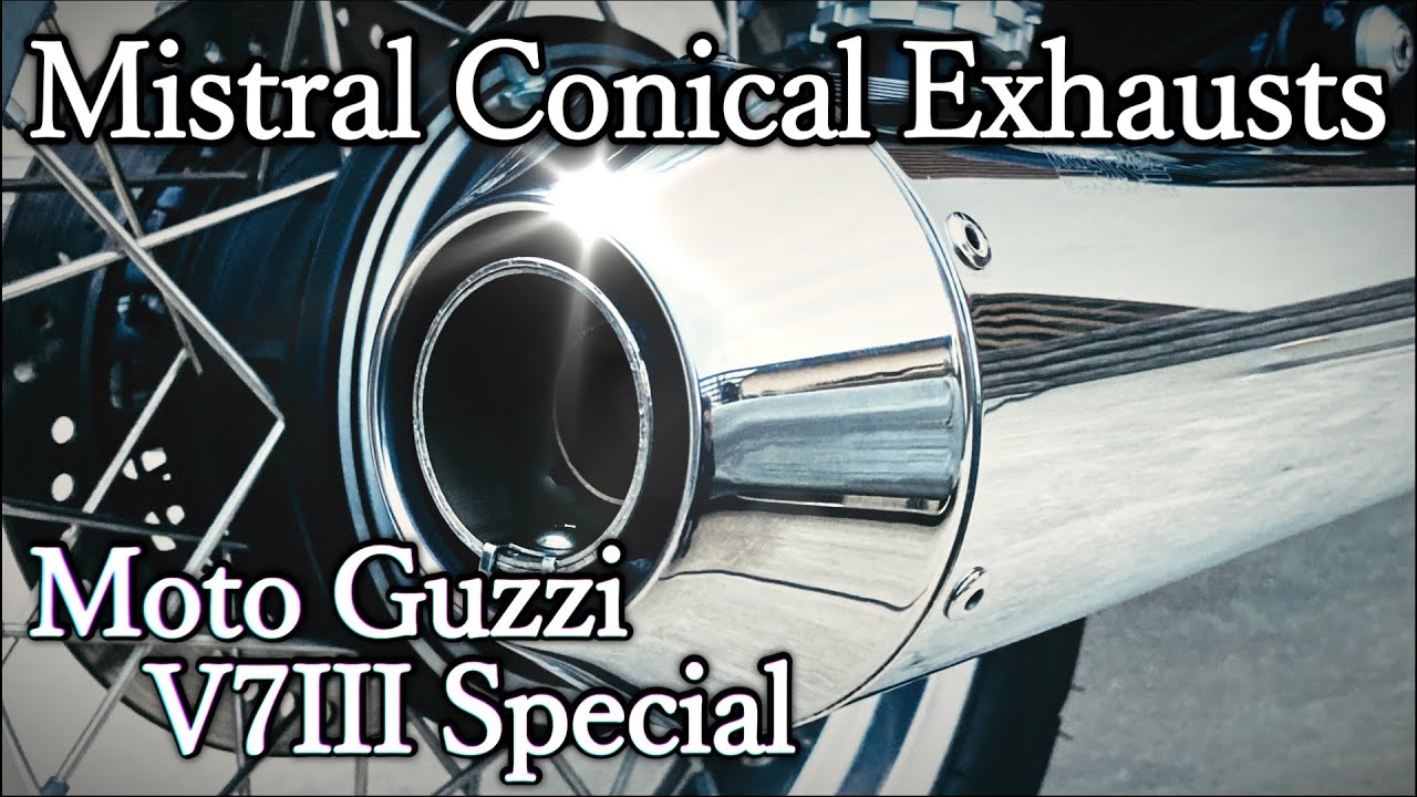 【Moto Guzzi V7III】Mistral Conical Exhausts (Long) & Stock Comparison