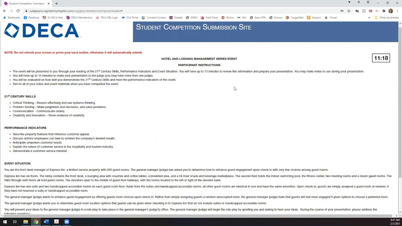 NJ DECA Judge Submission Video