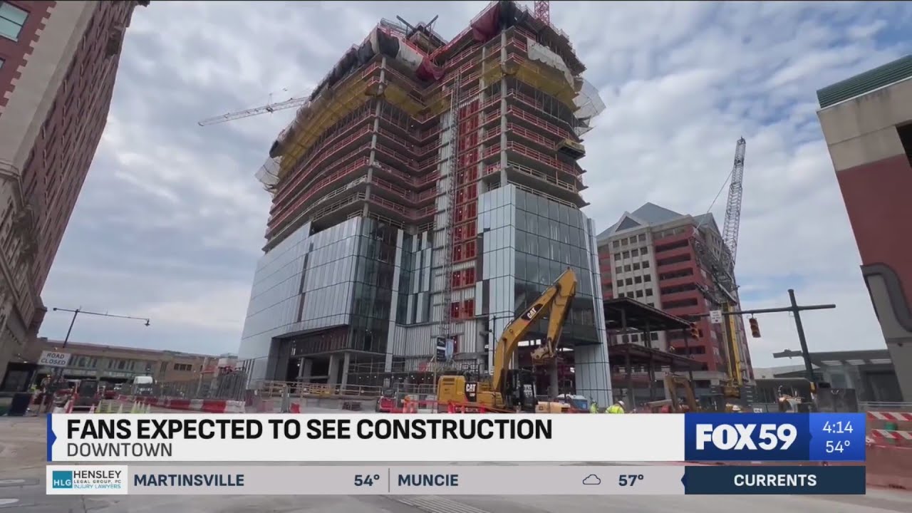 Basketball fans headed to downtown Indy expected to see major construction