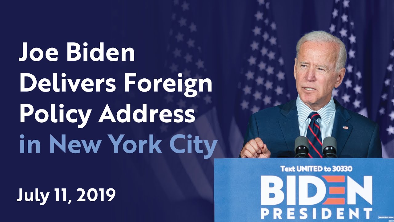 Joe Biden Delivers Foreign Policy Address in New York City