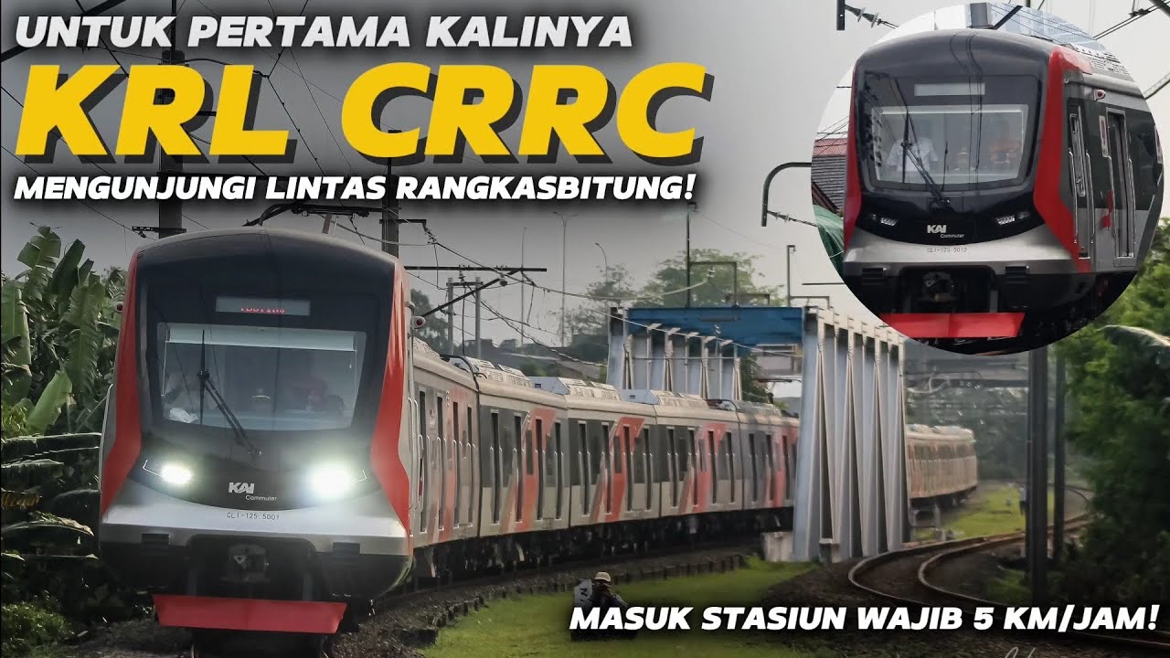 PERDANA! Moment Pertama Kali KRL CRRC Mengunjungi Lintas Rangkasbitung