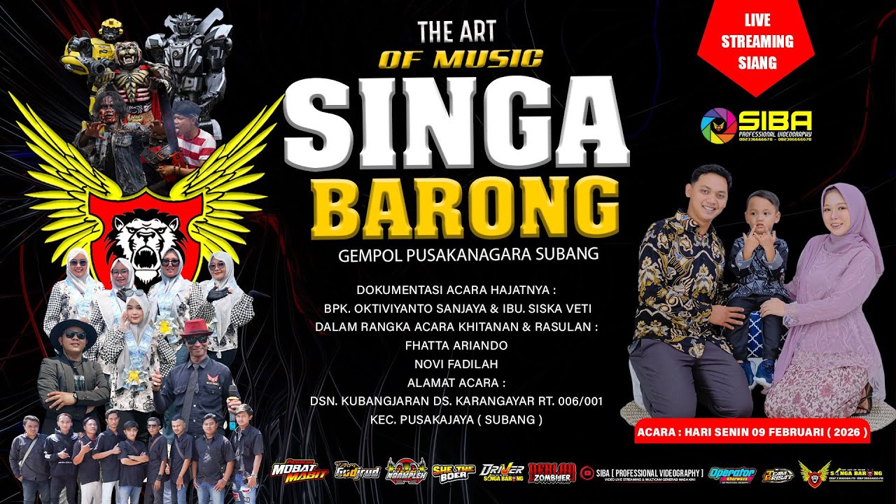 SINGA BARONG II MBAH DUKUN VOC. NADIA AIKO II 09 FEBRUARI 2026 II KUBANGJARAN