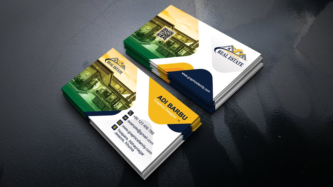 Real Estate Business Card Design || Photoshop Tutorial