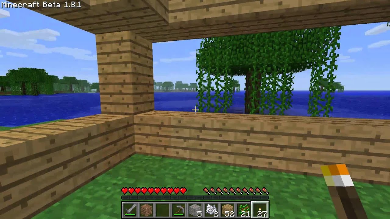 Let's Play Minecraft #2 Der Hausbau geht los.
