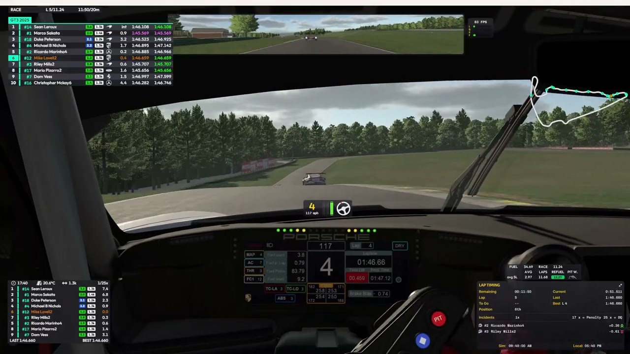 Iracing season 1 week 9 GT3 challenge at VIR #iracing #simracing  #992