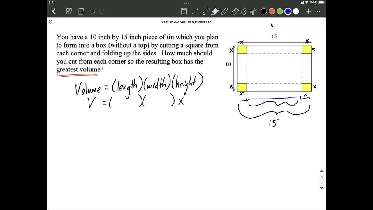 Maximize Volume | Folding Box (open top)