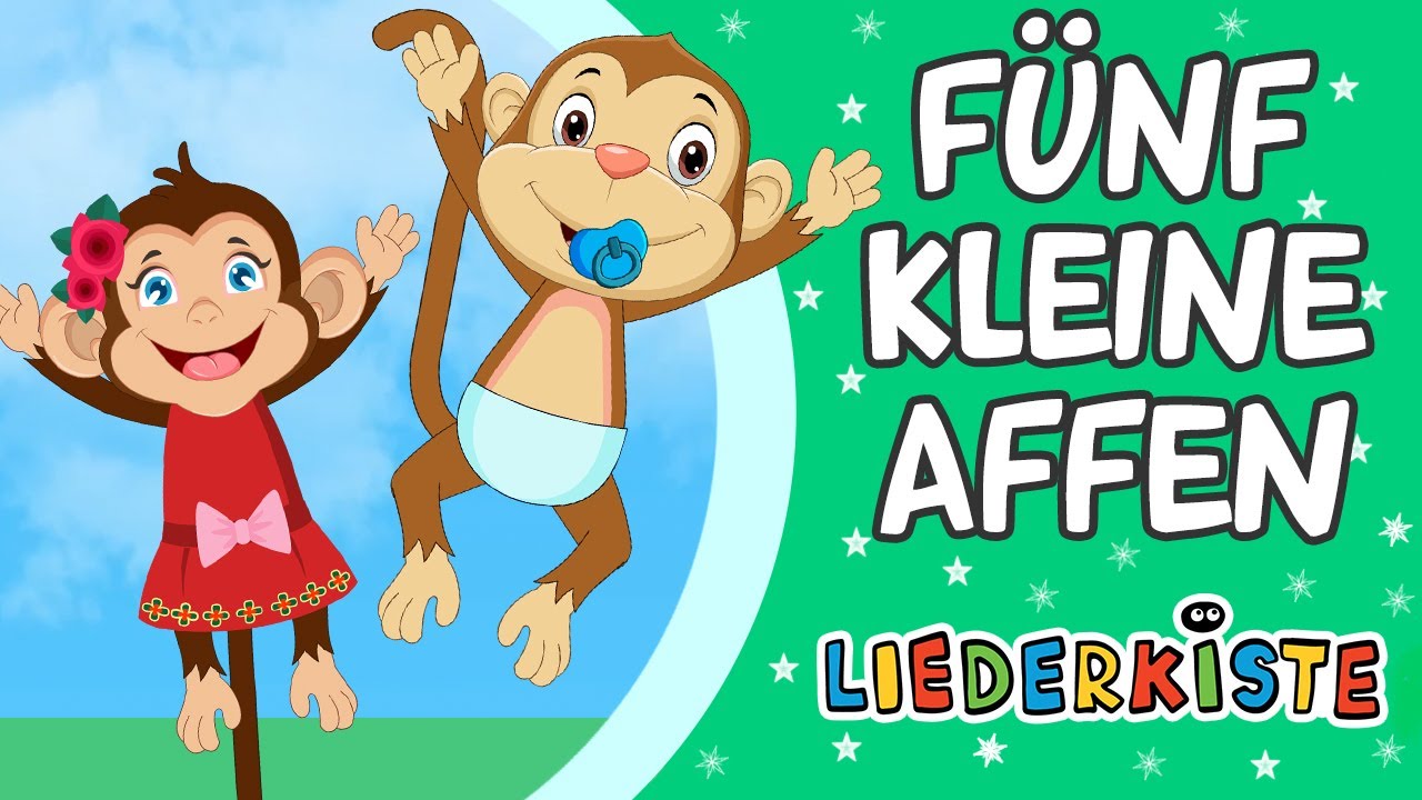 Fünf kleine Affen - Kinderlieder zum Mitsingen | Liederkiste