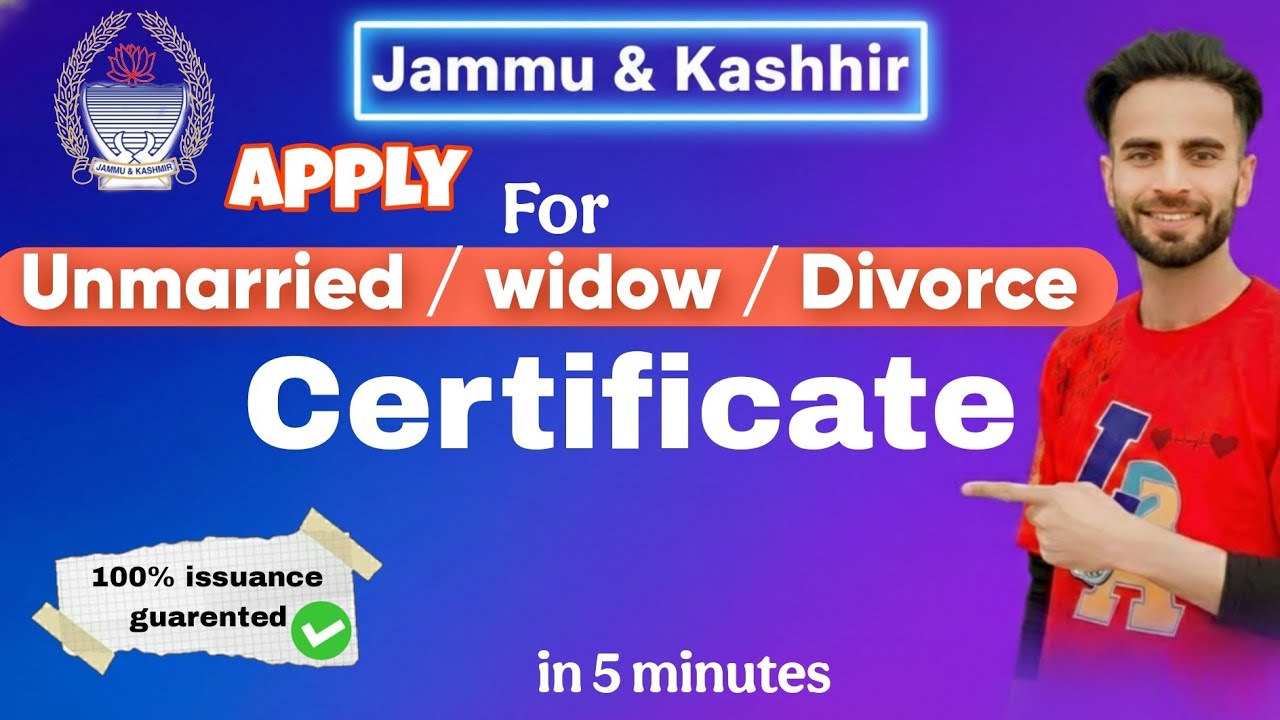 Unmarried / Widow / Divorcee Certificate Online Apply | Full Process 2026